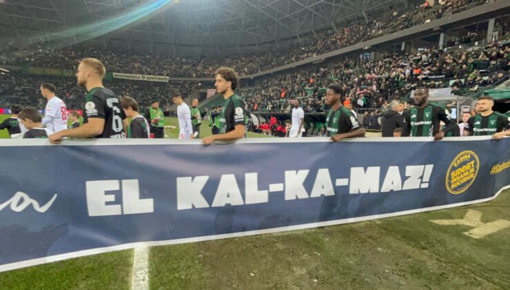 Kocaeli Stadyumu’nda kadına şiddete karşı güçlü mesaj verildi;