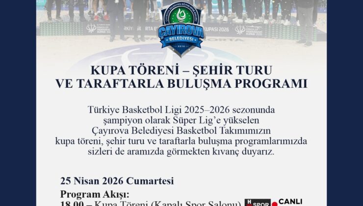Çayırova kupasına kavuşuyor, Şampiyon, taraftarla buluşuyor!