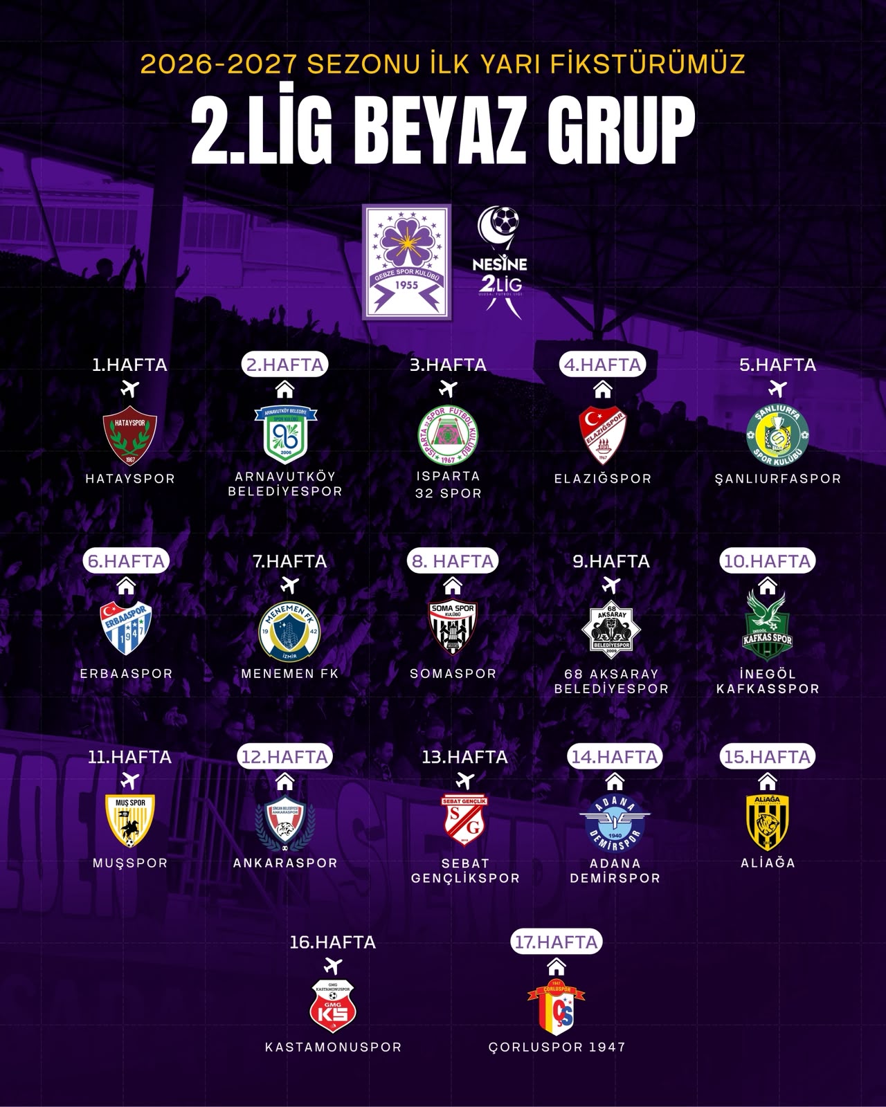 Gebzespor yeni sezonu Hatay’da açacak